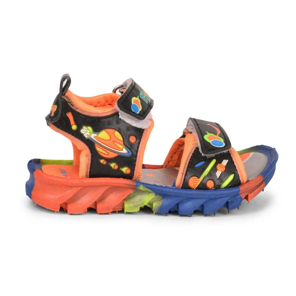 Lucy & Luke (Black) Casual Sandal For Kids KDL-004 By Liberty