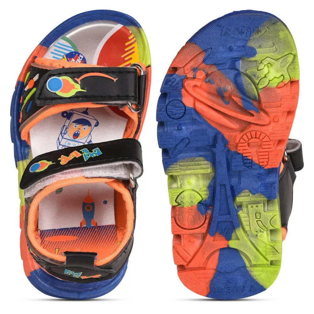 Lucy & Luke (Black) Casual Sandal For Kids KDL-004 By Liberty