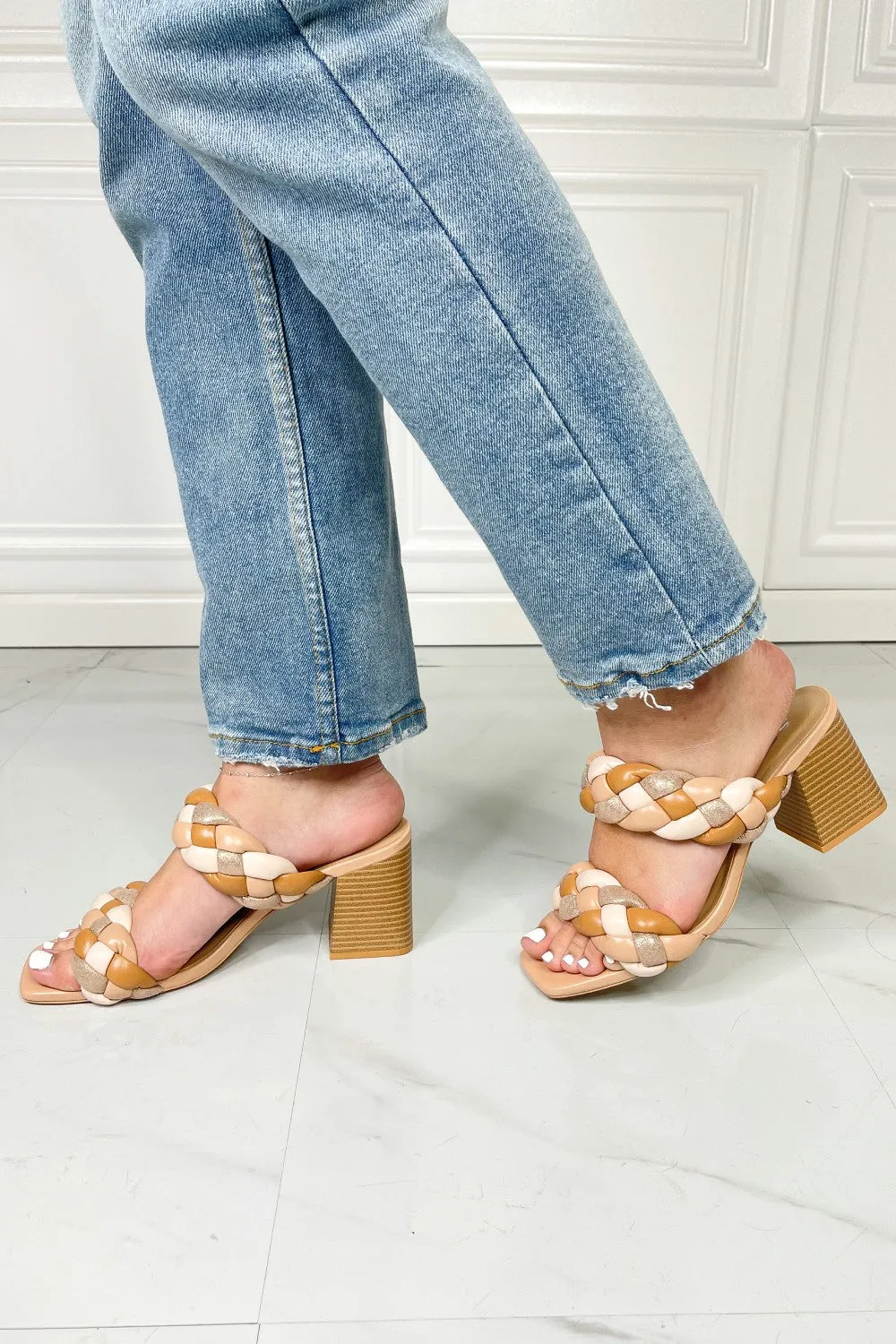 Maya Braided Heels in Nude