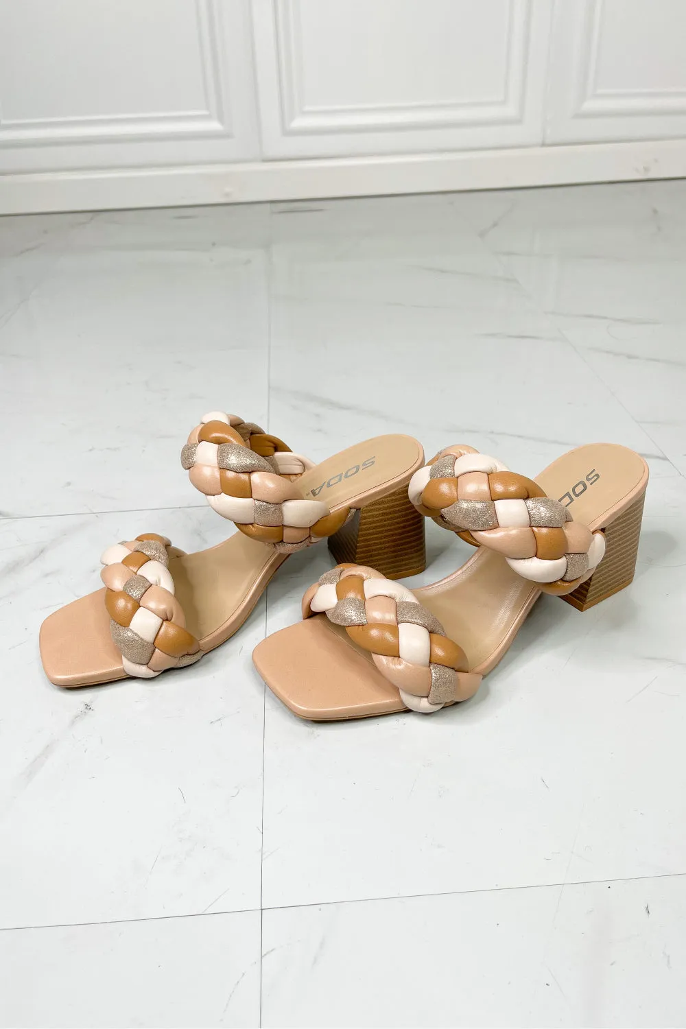 Maya Braided Heels in Nude