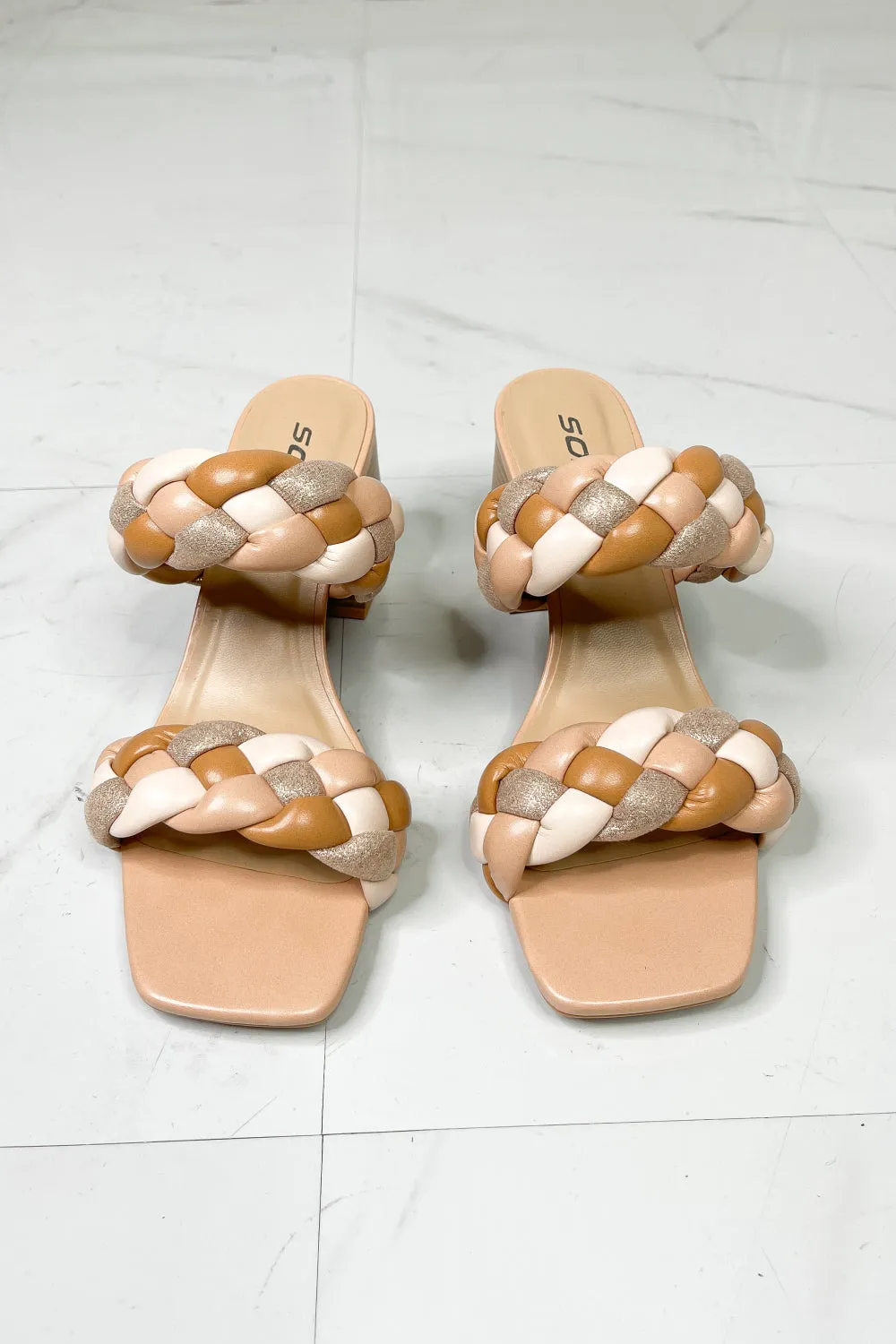 Maya Braided Heels in Nude