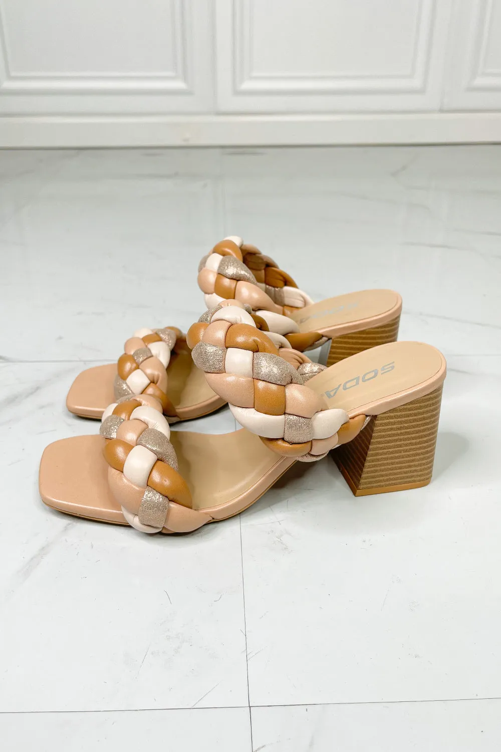 Maya Braided Heels in Nude