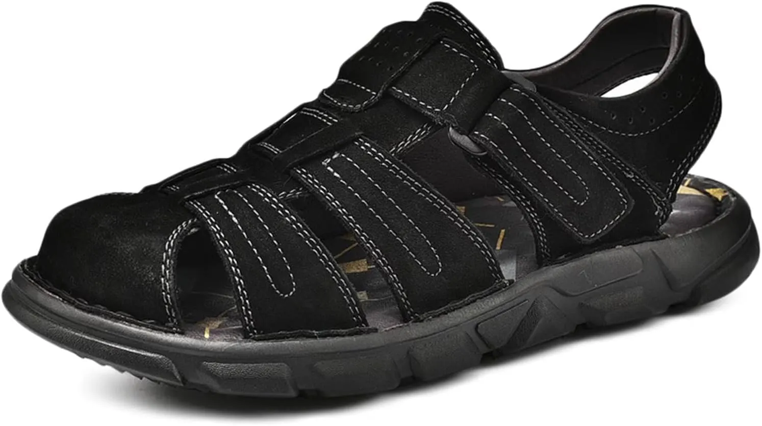 Men Hiking Sandals Outdoor Sports Summer Beach Fisherman Water Shoes Walking Closed Toe Trekking Breathable Athletic Sandal