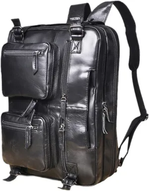 Men Oil Waxy Leather Antique Business Travel Briefcase Laptop Bag Attache Messenger Bag Portfolio Tote