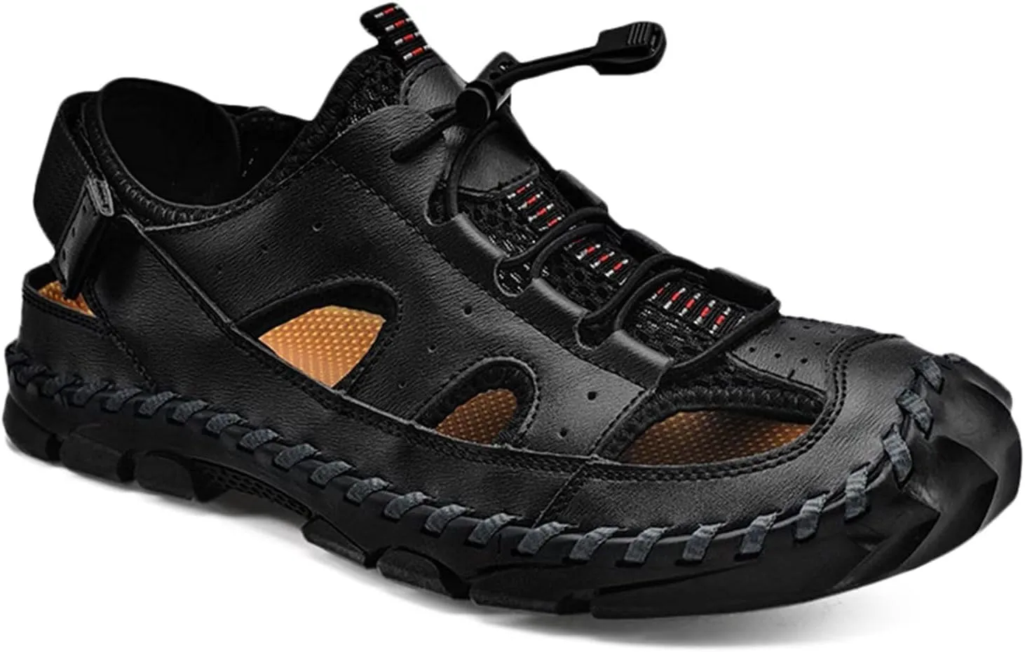 Men Walking Sandals Closed Toe Outdoor Sports Sandals Summer Hiking Shoes Water Sandles Leather Sandals
