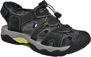 Mens Casual Leather Sandals Closed Toe Beach Shoes Summer Sandals for Hiking Trekking Walking