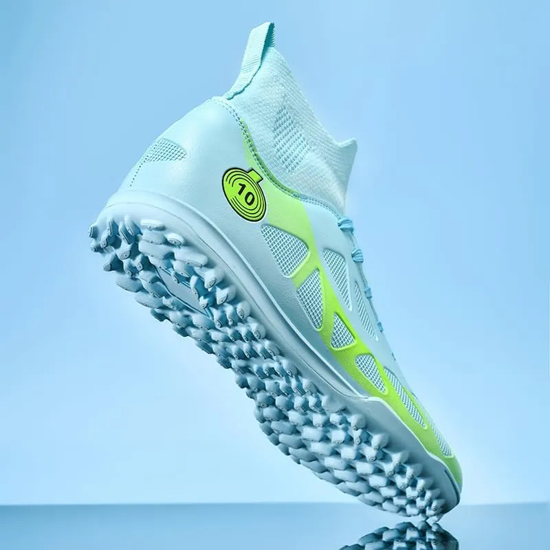 Mens Soccer Shoes Cleats Professional High Top Breathable Training Sneakers
