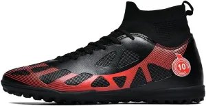 Mens Soccer Shoes Cleats Professional High Top Breathable Training Sneakers