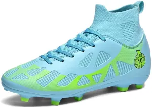Mens Soccer Shoes Cleats Professional High Top Breathable Training Sneakers