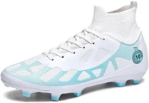 Mens Soccer Shoes Cleats Professional High Top Breathable Training Sneakers