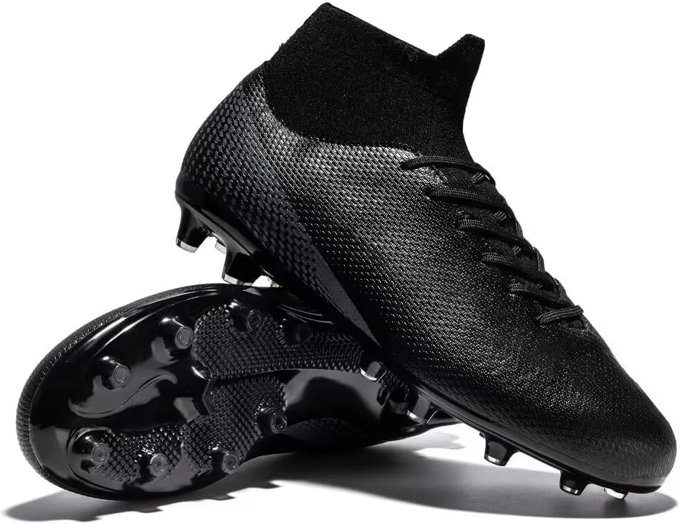Mens Soccer Shoes Cleats Professional High Top Breathable Training Sneakers