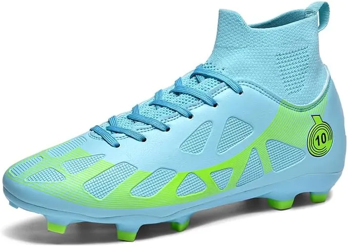 Mens Soccer Shoes Cleats Professional High Top Breathable Training Sneakers