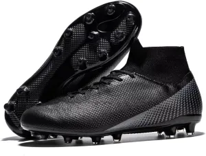 Mens Soccer Shoes Cleats Professional High Top Breathable Training Sneakers