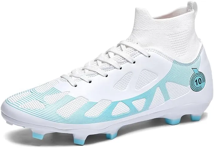 Mens Soccer Shoes Cleats Professional High Top Breathable Training Sneakers