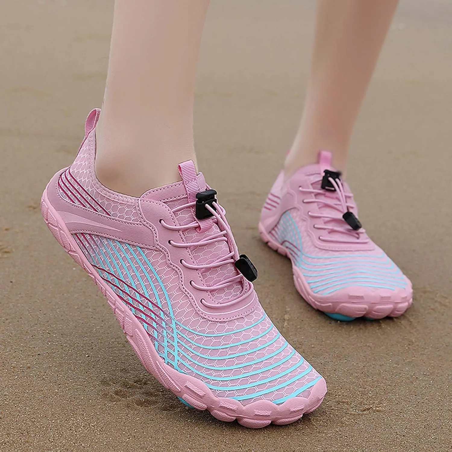 Mens Womens Sports Water Shoes, Lightweight Fast Drying Breathable Fabric, Adult Water Shoes for Indoor Fitness Training, Rock Climbing Training, Swimming, Diving or Beach Activities.