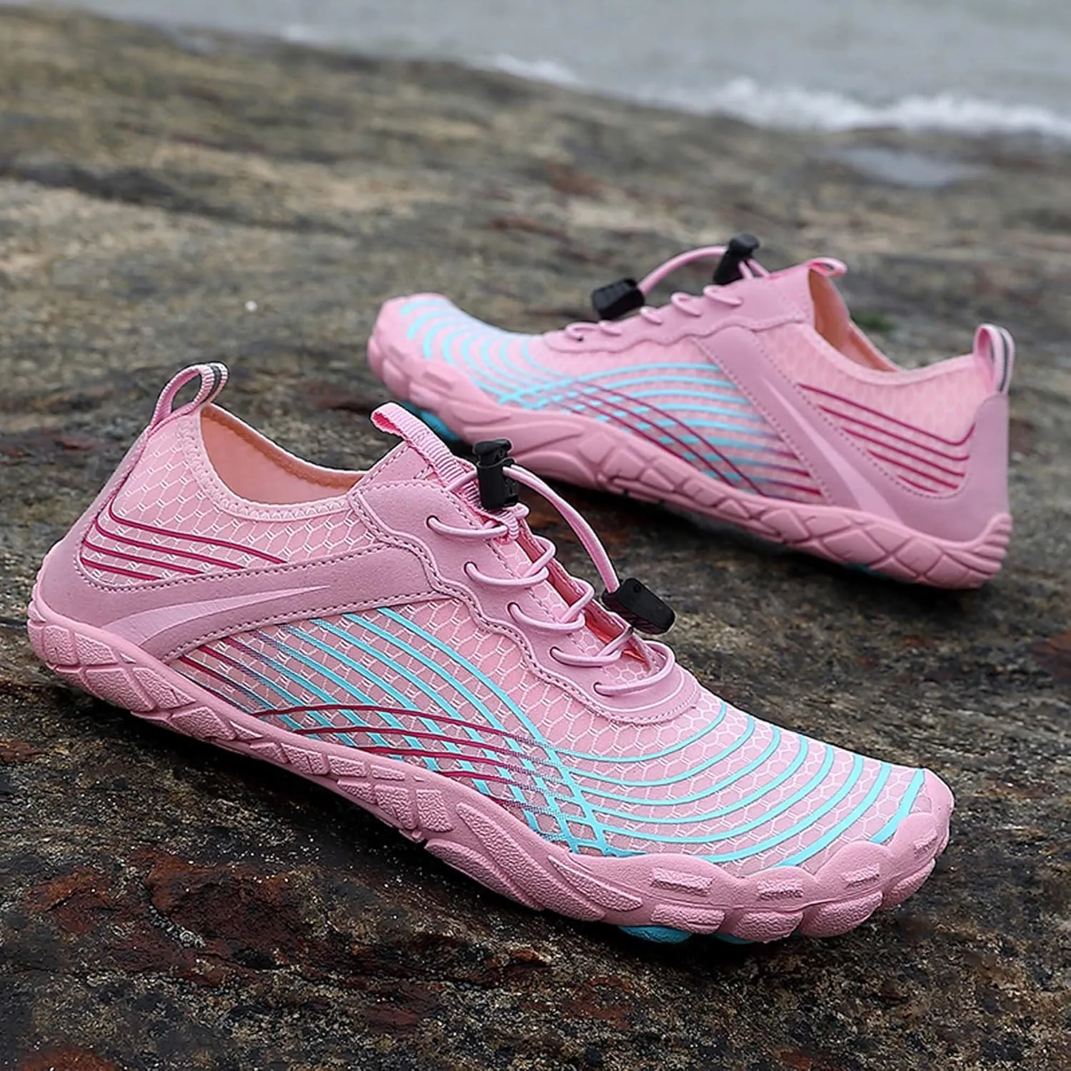 Mens Womens Sports Water Shoes, Lightweight Fast Drying Breathable Fabric, Adult Water Shoes for Indoor Fitness Training, Rock Climbing Training, Swimming, Diving or Beach Activities.