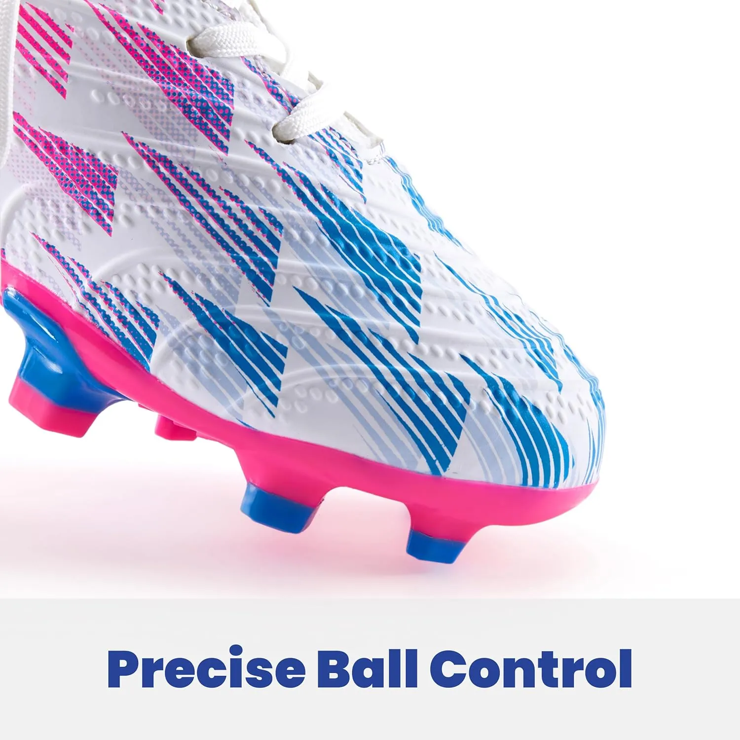 PATPAT Kids Soccer Cleats ?C High Top Outdoor Firm Ground and Turf Football Training Shoes for Little Big Boys and Girls, Sizes 10-6