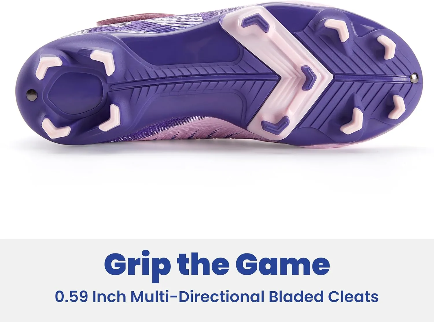 PATPAT Kids Soccer Cleats  Outdoor Firm Ground and Turf Football Training Shoes for Little Big Boys and Girls, Sizes 10-6