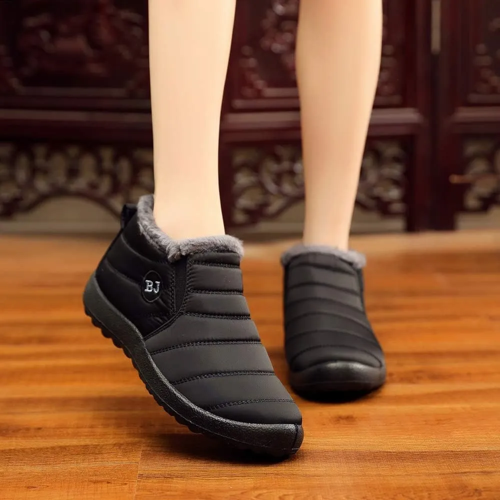 SBGMoSJ Slip on Winter Boots for Women Ankle Booties Womens Winter Hiking Boots Waterproof Insulated Women's Winter Boots Wide Calf Women Boots Winter Shoes Botas De Invierno Para Mujeres