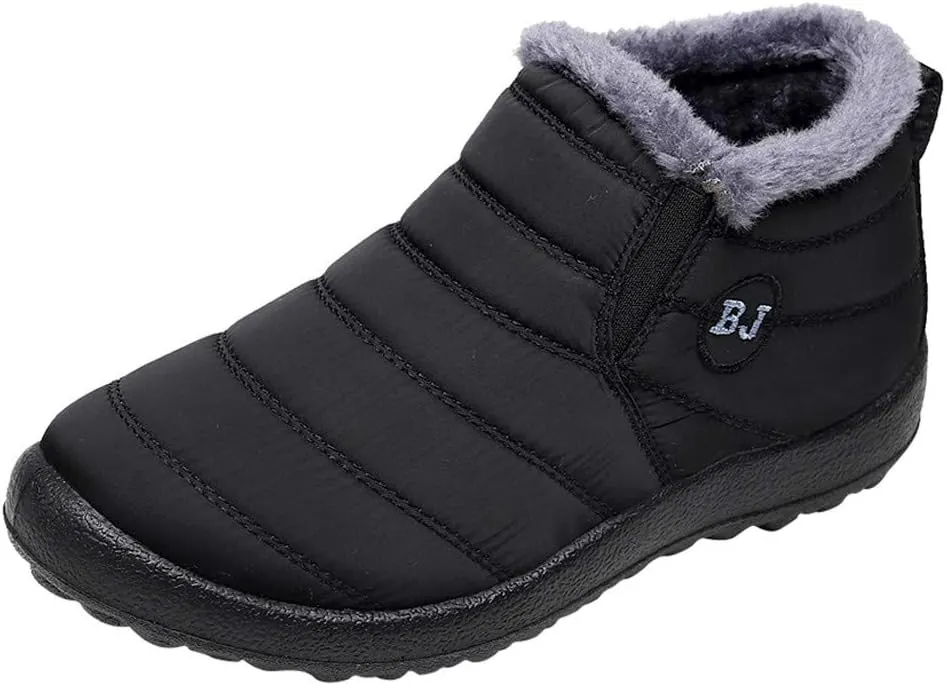 SBGMoSJ Slip on Winter Boots for Women Ankle Booties Womens Winter Hiking Boots Waterproof Insulated Women's Winter Boots Wide Calf Women Boots Winter Shoes Botas De Invierno Para Mujeres