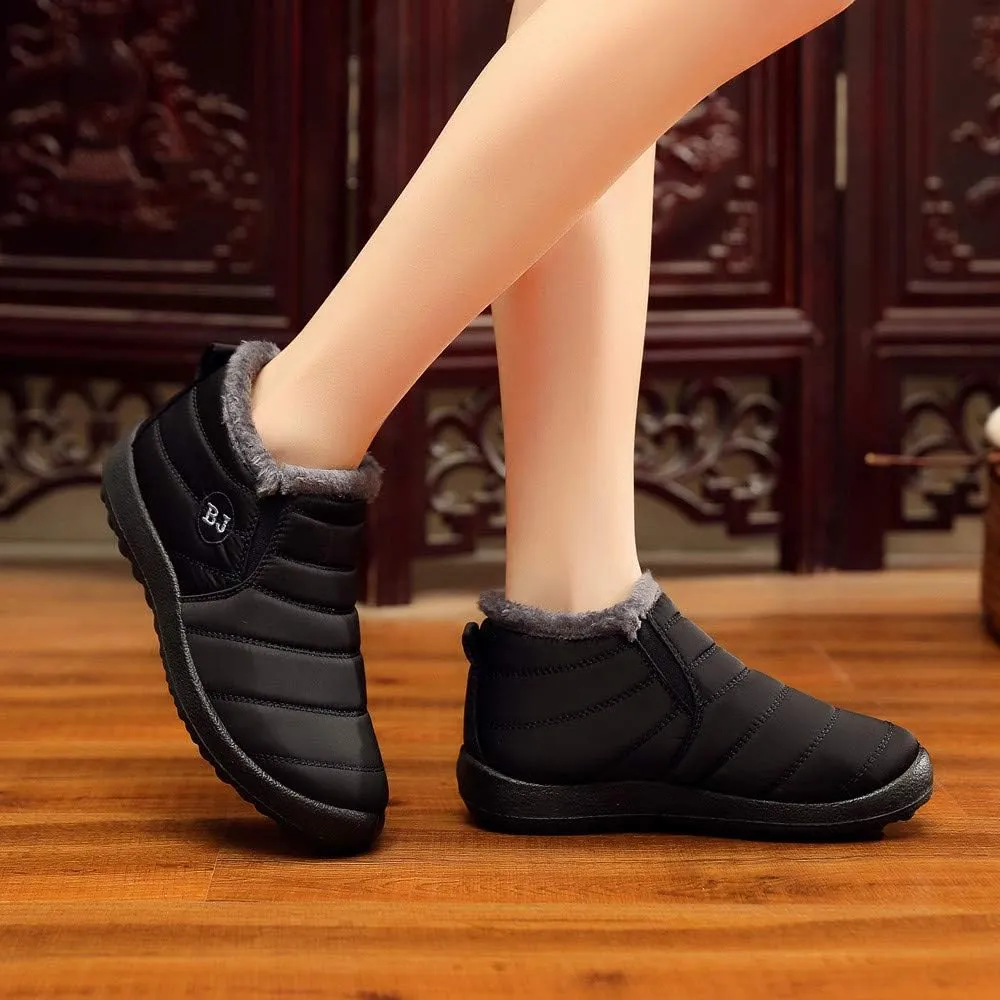 SBGMoSJ Slip on Winter Boots for Women Ankle Booties Womens Winter Hiking Boots Waterproof Insulated Women's Winter Boots Wide Calf Women Boots Winter Shoes Botas De Invierno Para Mujeres