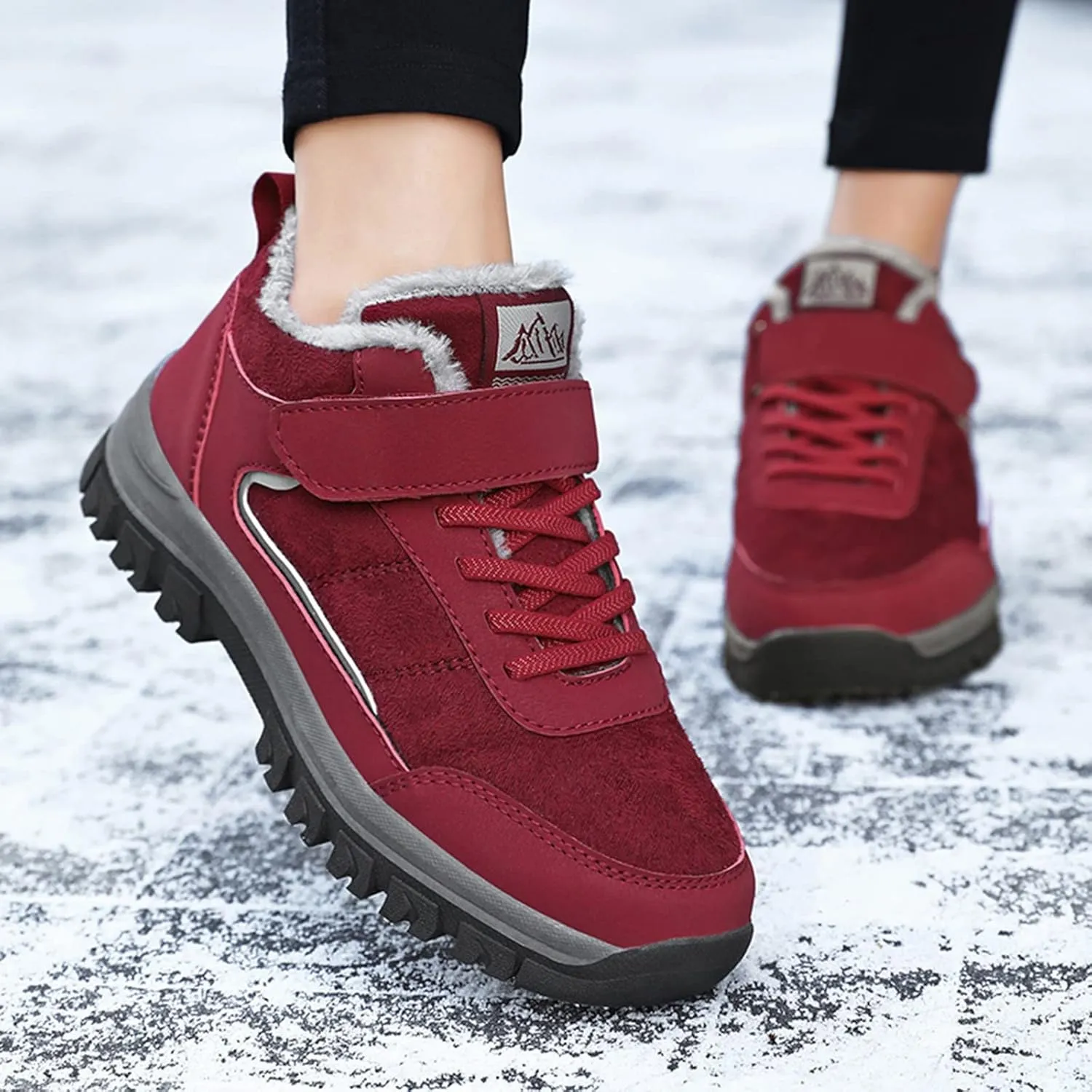 Size 12 Wide Women's Snow Boots Snow Boot Women Cute Boots Winter Waterproof Man Womens Snow Shoes for Walking Tall Winter Boots for Women 2023 Leather