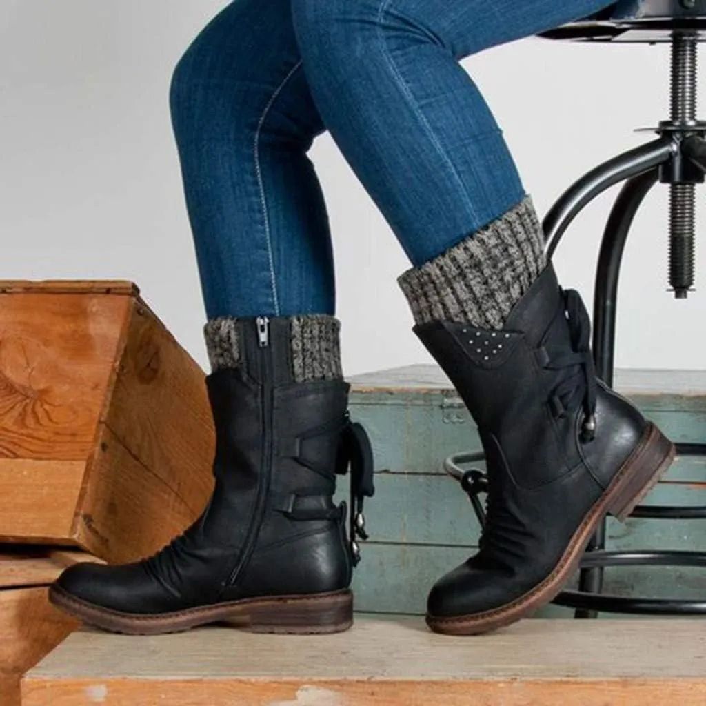 Slip on Snow Boots for Women Waterproof Insulated Ankle Snow Boots Women Slip ons Womens Slip on Winter Boots Ankle Womens Snow Shoes for Snowshoeing Womens Tall Leather Waterproof Boots