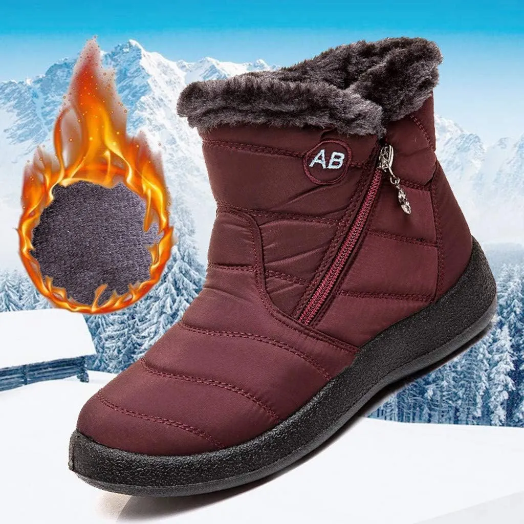 Slip on Snow Boots for Women Waterproof Womens Winter Dress Boots Size 12 Warm Winter Boots Women Size 11 Women's Winter Booties Waterproof Botas De Vestir Para Invierno Mujeres