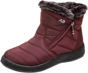 Slip on Snow Boots for Women Waterproof Womens Winter Dress Boots Size 12 Warm Winter Boots Women Size 11 Women's Winter Booties Waterproof Botas De Vestir Para Invierno Mujeres