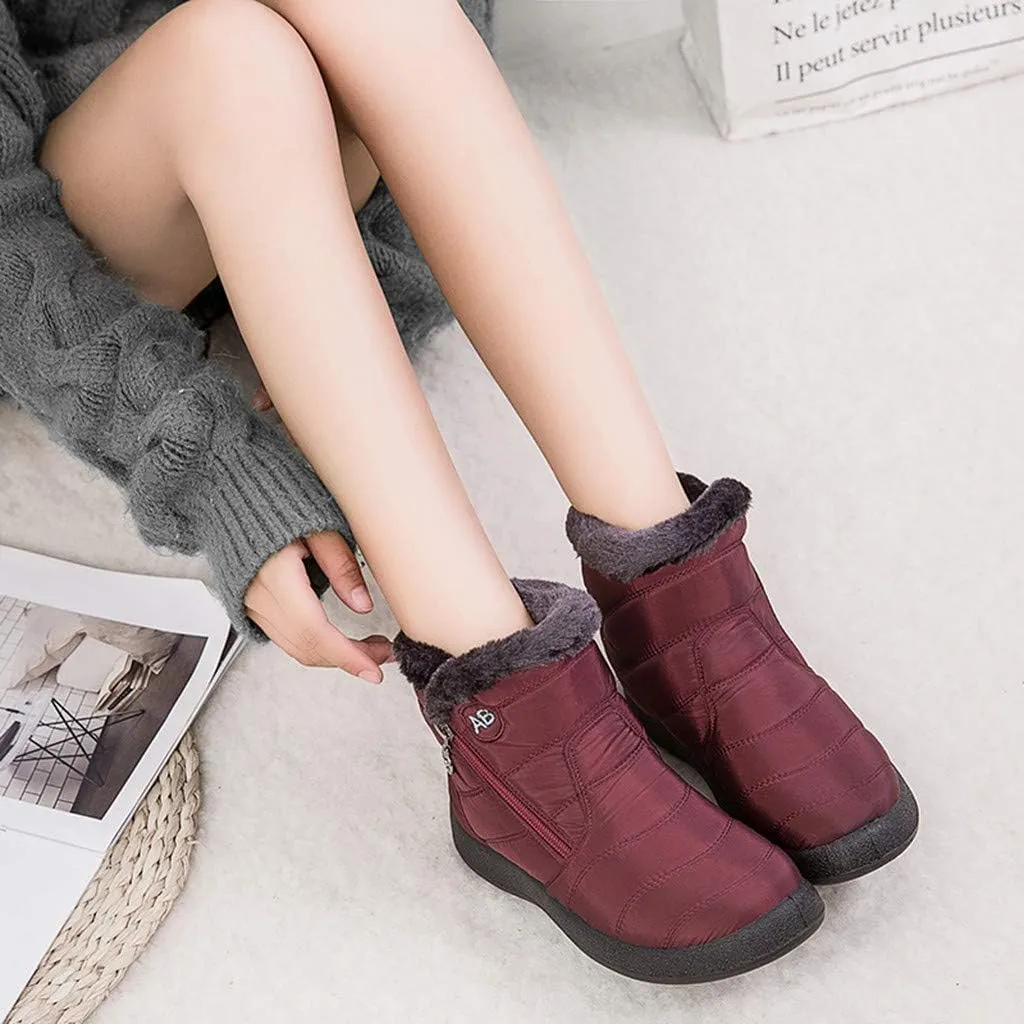 Slip on Snow Boots for Women Waterproof Womens Winter Dress Boots Size 12 Warm Winter Boots Women Size 11 Women's Winter Booties Waterproof Botas De Vestir Para Invierno Mujeres