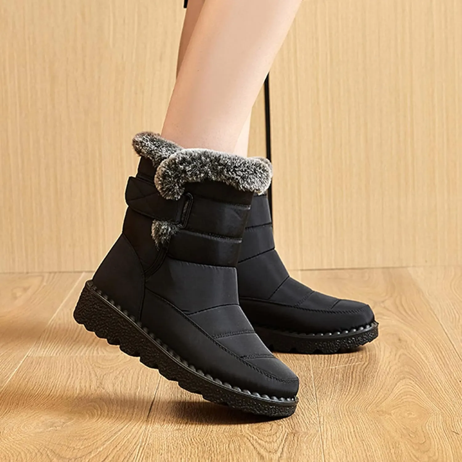 Slip on Winter Boots for Women Waterproof Womens Snow Boots Size 6.5 Wide Womens Size 10 1/2 Wide Winter Boots Winter Womens Boots Size 10 Womens Insulated Waterproof Boots Hunting