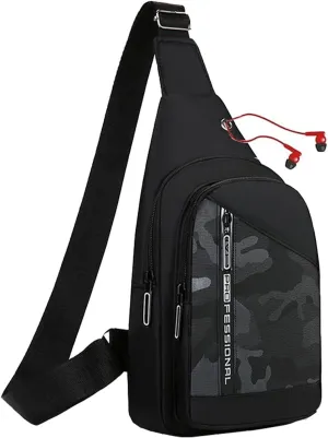 Small Crossbody Sling Backpack Sling Chest BagAdjustable Cross Body Bag Chest Shoulder Bag Daypack Fanny Pack for Travel Hiking