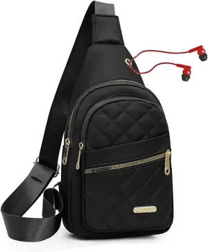 Small Crossbody Sling Backpack Sling Chest BagAdjustable Cross Body Bag Chest Shoulder Bag Daypack Fanny Pack for Travel Hiking