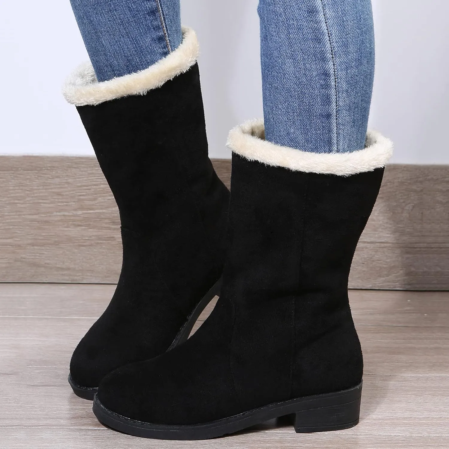 Snow Boots for Women Short Waterproof Winter Boots for Woman Women's Snow Boots Size 12 Tall Winter Boots for Women Wide Calf Botas De Vestir Para Invierno Mujeres
