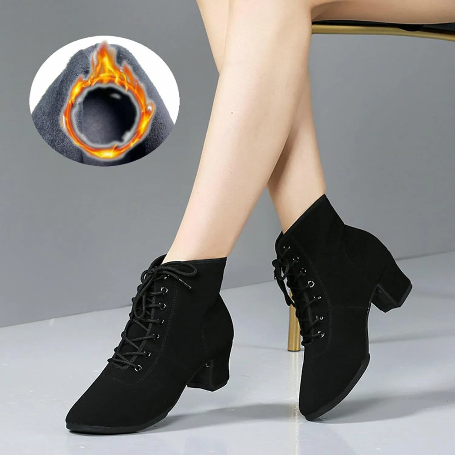 Snow Boots for Women Waterproof Warm Furry Lined Winter Boots Cold Weather Anti-Slip Ankle Boots Classic Slip on Ladies Lightweight Hiking Shoes