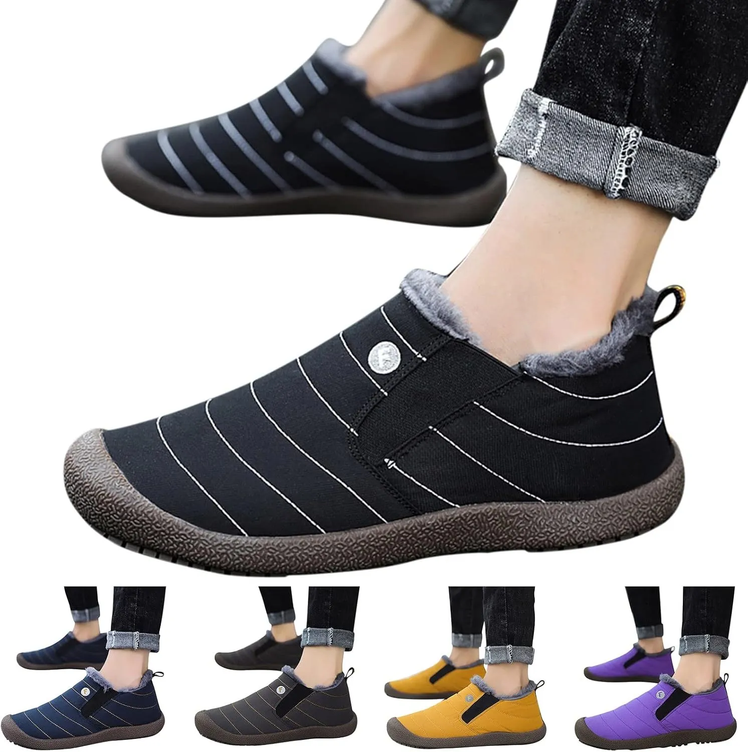Snow Hiking Boots for Women Waterproof Non Slip Winter Boots Women Waterproof Insulated Womens Wide Snow Boots Women's Winter Booties Wide Width Snow Boots Wide Width