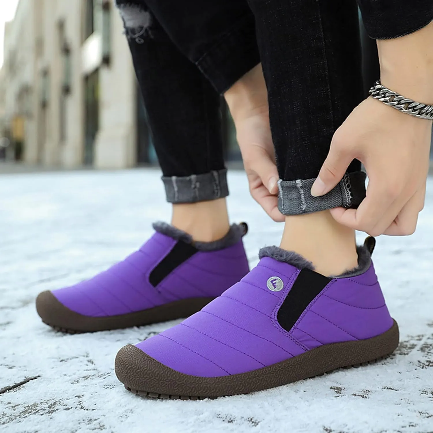 Snow Hiking Boots for Women Waterproof Non Slip Winter Boots Women Waterproof Insulated Womens Wide Snow Boots Women's Winter Booties Wide Width Snow Boots Wide Width