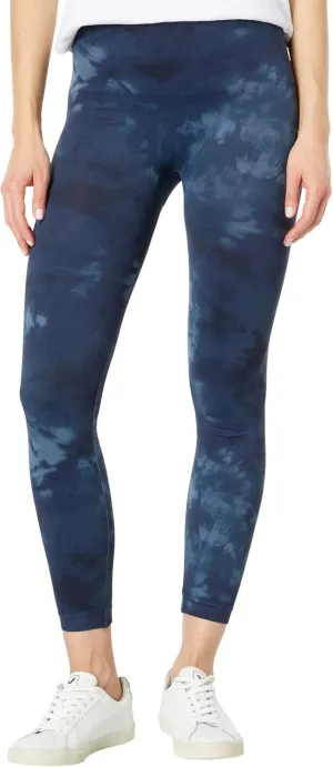 SPANX Seamless Leggings for Women Tummy Control Deep Blue Tie-Dye XS One Size