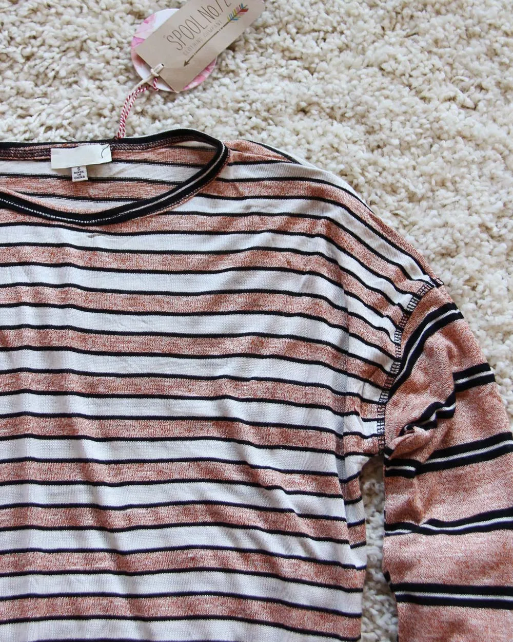 Tie & Stripe Cozy Tee in Desert