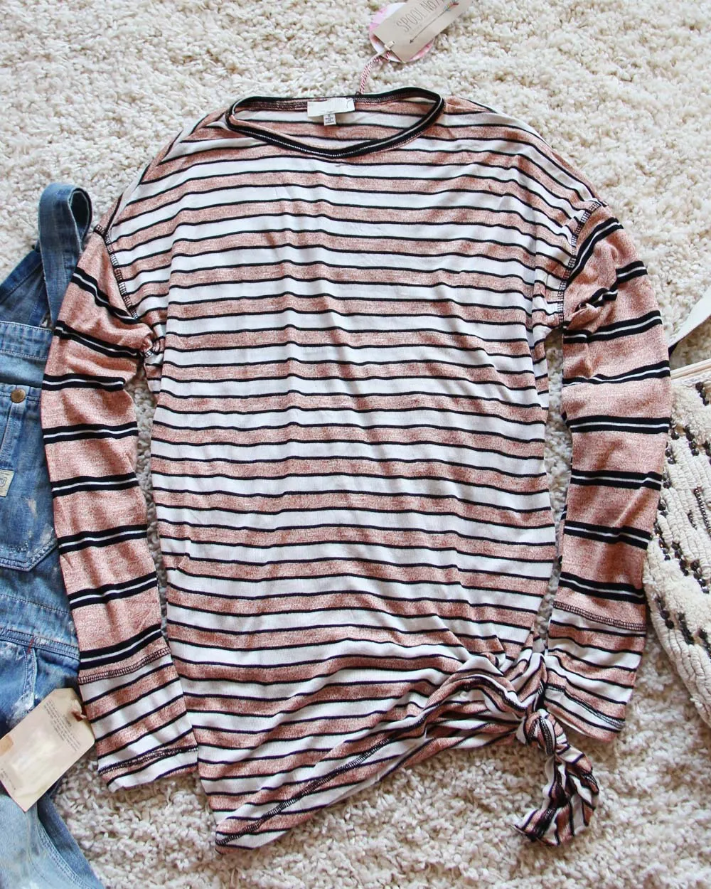 Tie & Stripe Cozy Tee in Desert