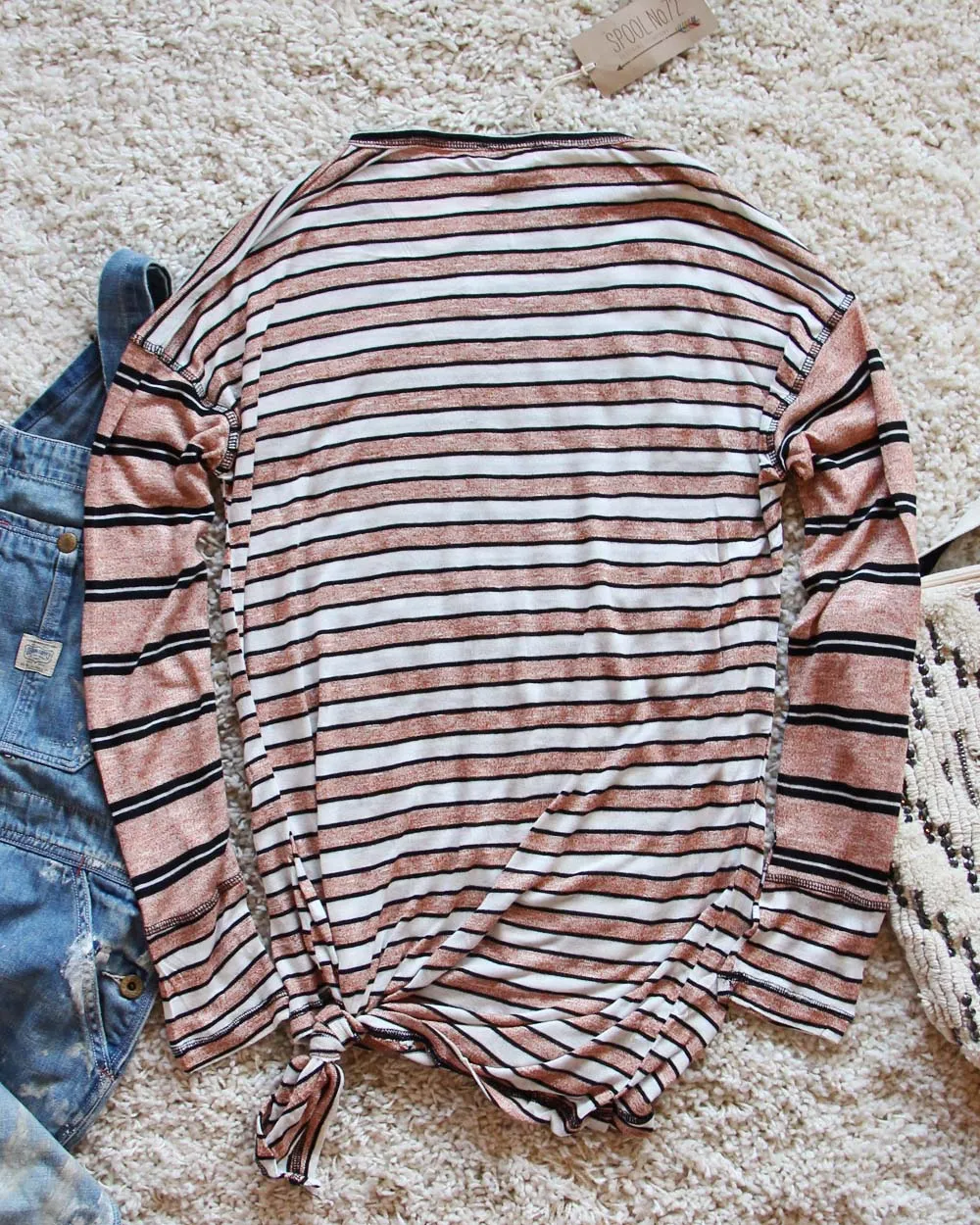 Tie & Stripe Cozy Tee in Desert