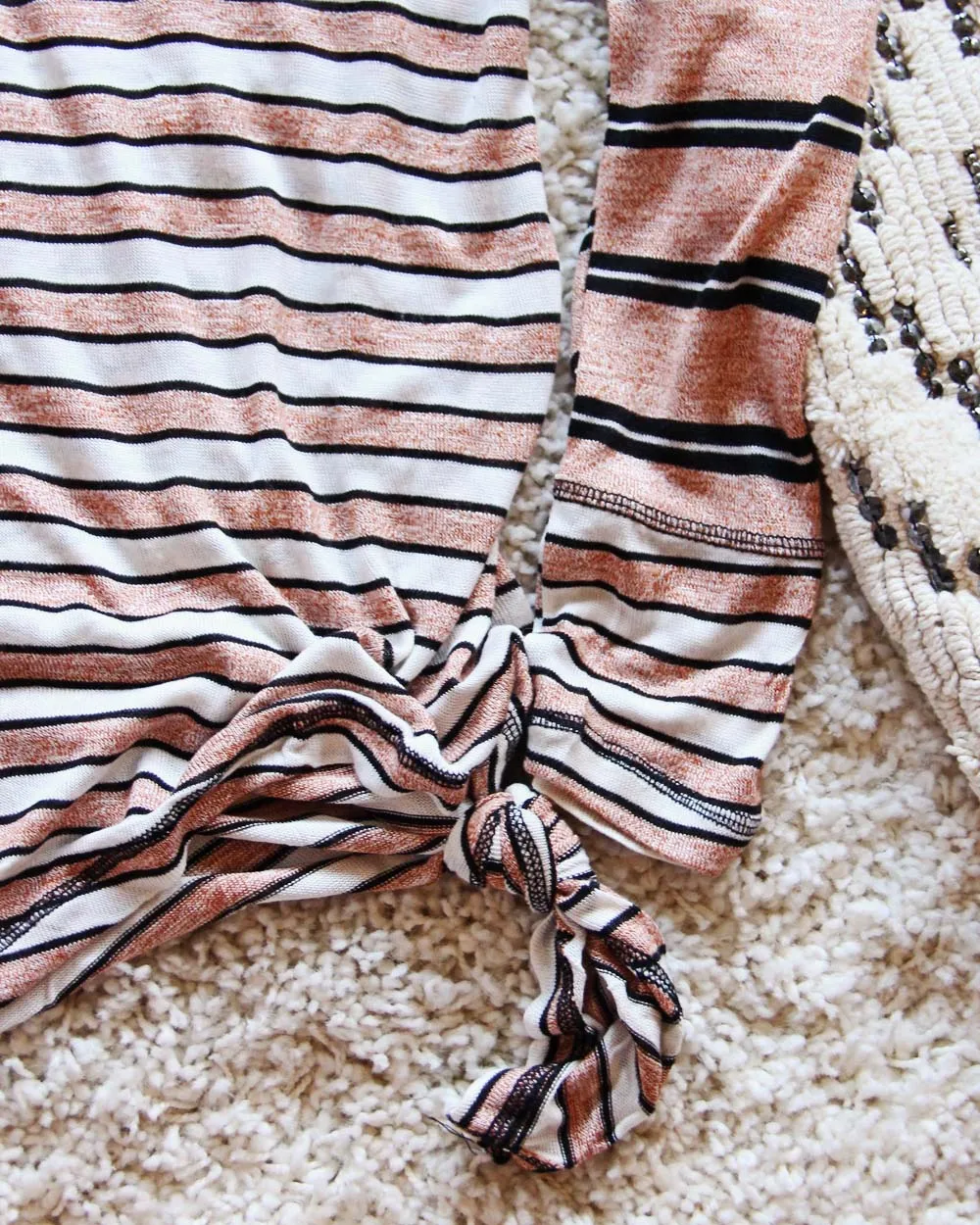 Tie & Stripe Cozy Tee in Desert