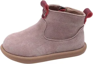 Toddler Boys Girls Cowboy Ankle Boots Side Zipper Non Slip Comfortable Soft Rubber Platform Kids Rain Boots Size 4