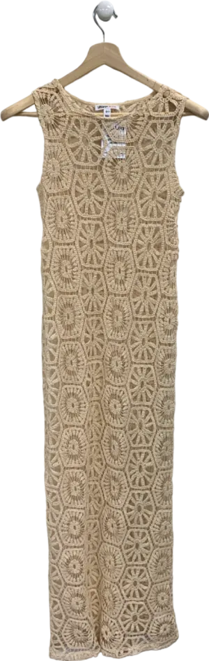 Urban Bliss Beige Crochet Dress UK 8