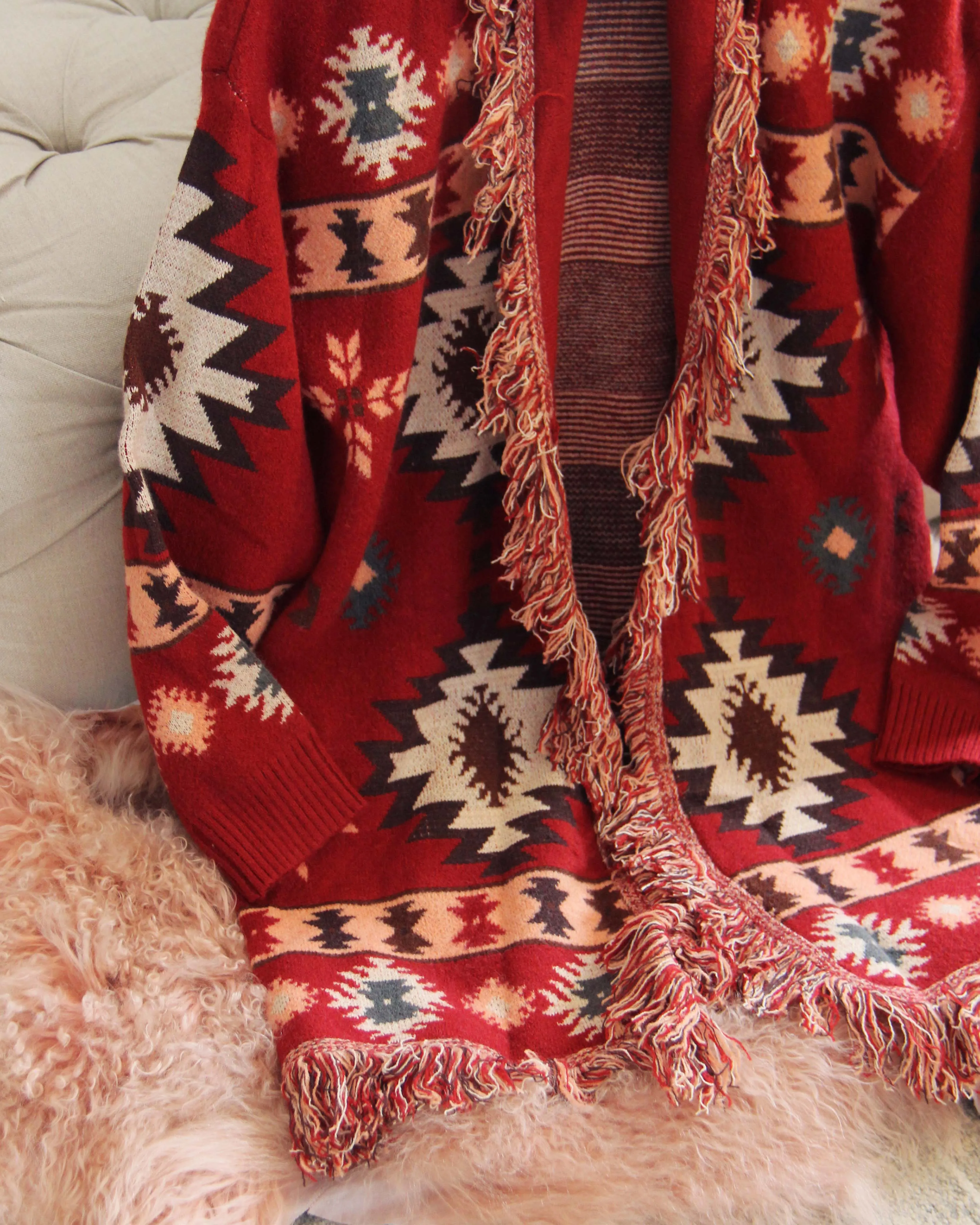 Velvet Moon Blanket Sweater in Desert Rock
