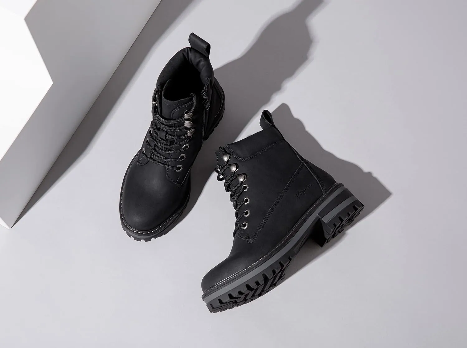 Vepose Women's Ankle Boots 9609 Fashion Lace Up Combat Booties for Women 2.0