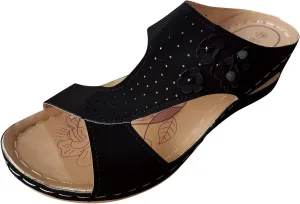 Versatile Wedge Sandals for Women Womenss Casual Slip On Summer Wedge Sandal Arch Support Elegant Sandals
