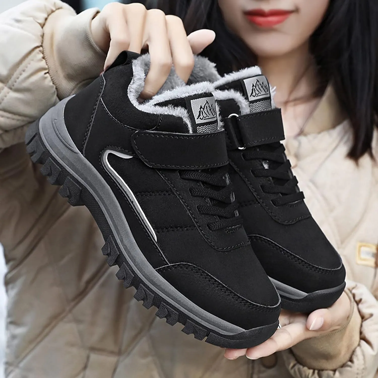 Waterproof Winter Boots Women Slip on Snow Boots for Women Ankle Booties Ladies Snow Boots Waterproof Wide Boots for Winter Fashion for Women Slip on Botas De Nieve Impermeables Para Mujer