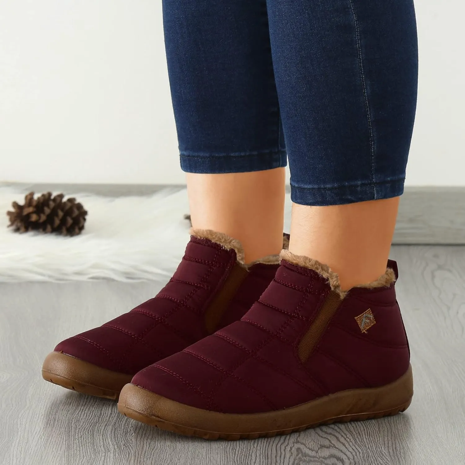Winter Boots for Women Waterproof Snow Non Slip Women Snow Boots Wide Calf Knee High Winter Boots for Women Non Slip Women Winter Boots Size 8w Botas Para El FrO De Mujer Elegantes