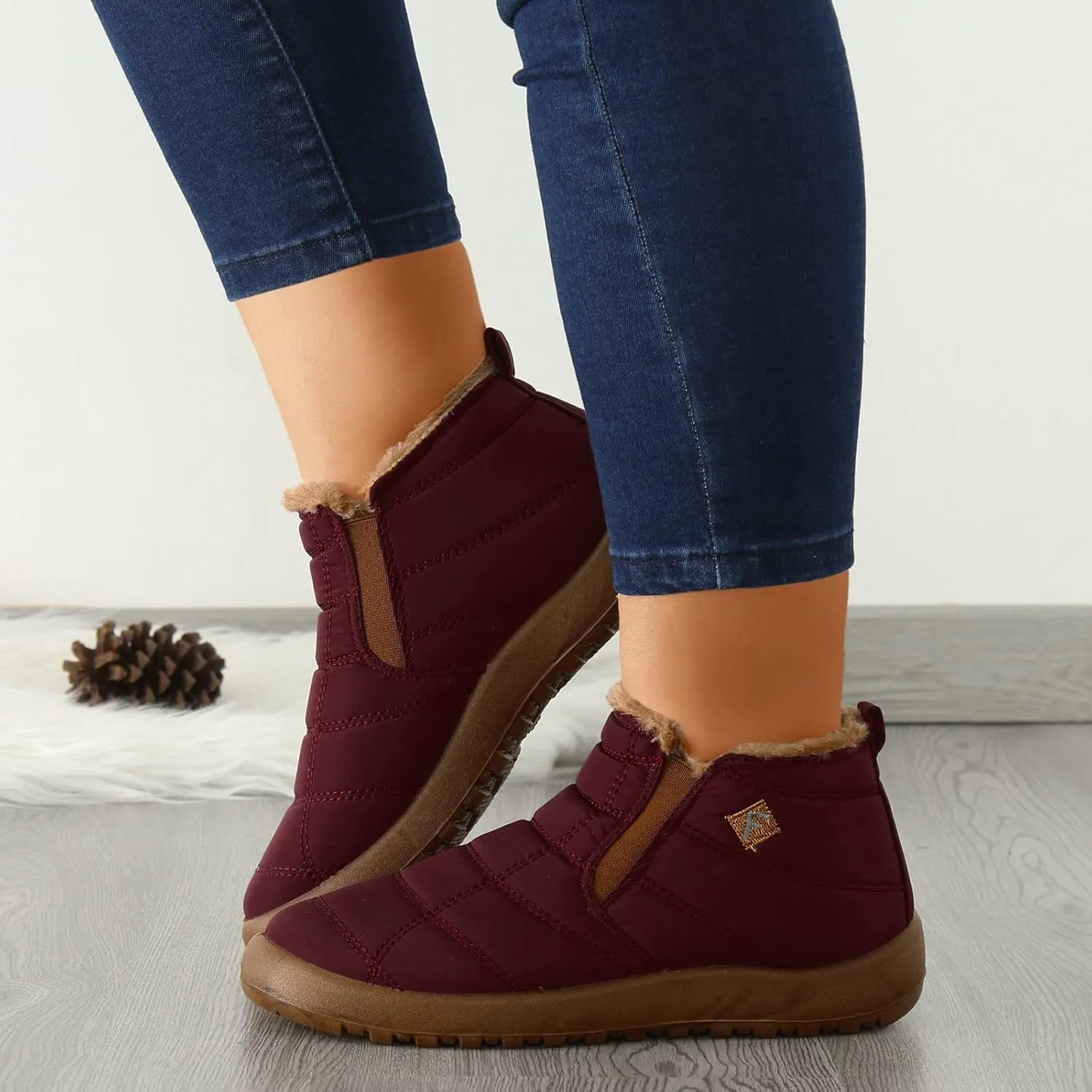 Winter Boots for Women Waterproof Snow Non Slip Women Snow Boots Wide Calf Knee High Winter Boots for Women Non Slip Women Winter Boots Size 8w Botas Para El FrO De Mujer Elegantes